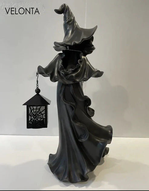 ScaryWitch™ Zwarte heks met lantaarn | TIJDELIJK 50% KORTING
