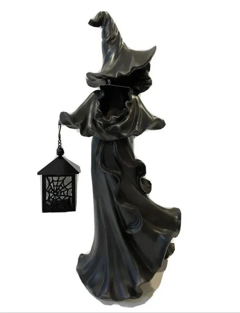 ScaryWitch™ Zwarte heks met lantaarn | TIJDELIJK 50% KORTING