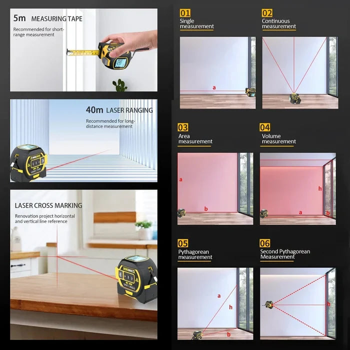 InfraTape™ 3 in 1 Precisie lasermaatband | 50% korting