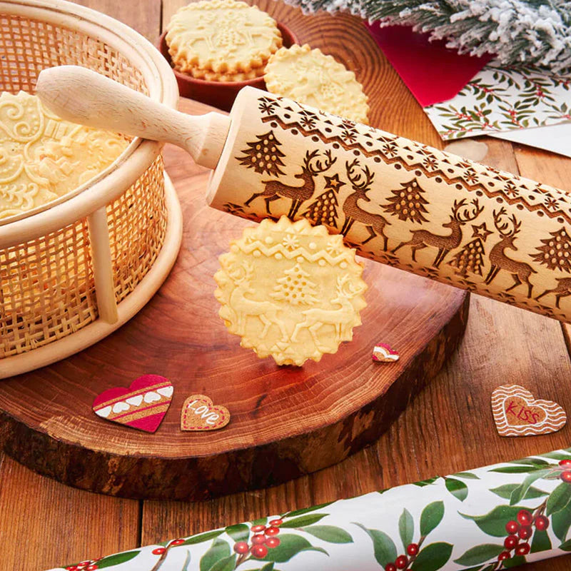 50% korting | MerryRol™ – houten deegrollers voor Kerstmis [Laatste dag korting]